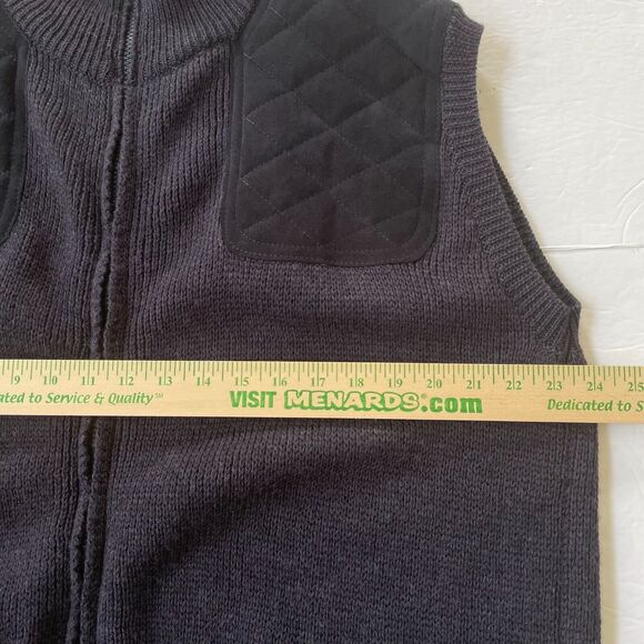 McCulley's Pure Merino Wool Vest No Size Tag (XL or XXL?) Navy Full Zip Scotland - Picture 10 of 11